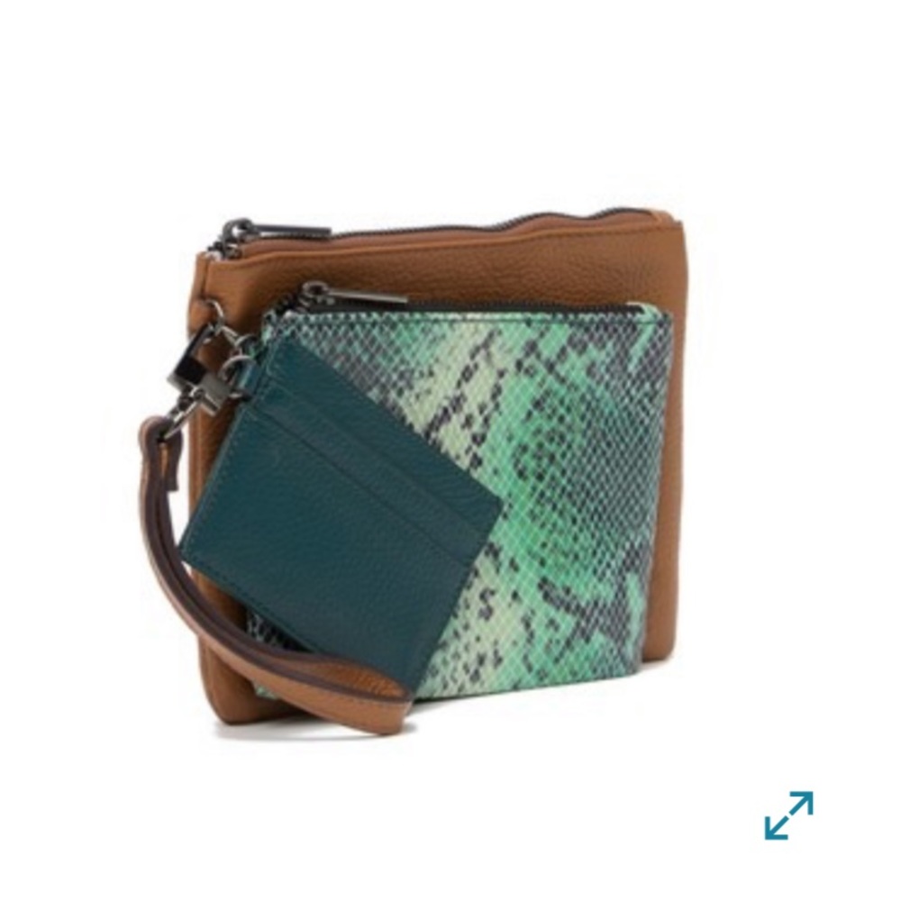 AMY KESTENBERG 3-piece Leather Travel Bag/Wristlet - Picture 4 of 4